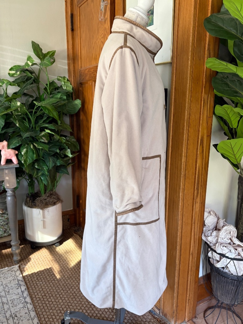VTG 70s Bonnie Cashin Russ Taylor Weatherwear Fur Lined Coat 14 Modern Med Lrg - Picture 9 of 16
